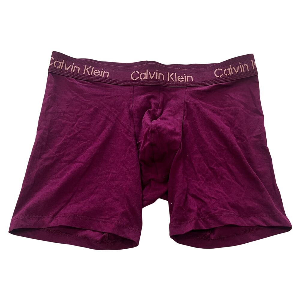 15-63(2) CALVIN KLEIN Men's NWOT Cotton Stretch Boxer Briefs Magenta M